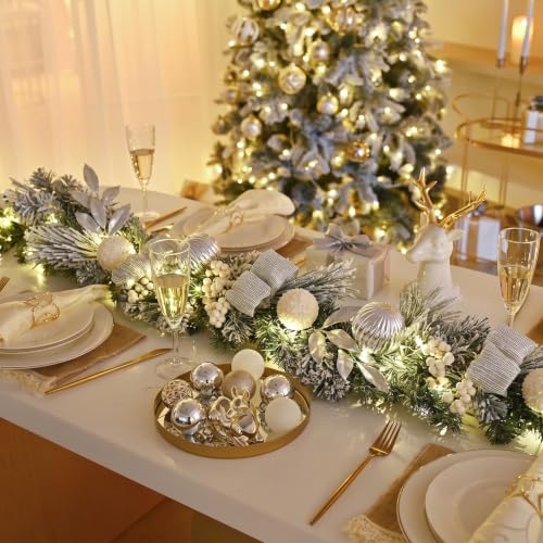 Valery Madelyn 183cm Weihnachtsgirlande mit 20 Beleuchtung Timer,6ft künstliche Tannengirlande Weihnachtsdeko… – Ansicht 2