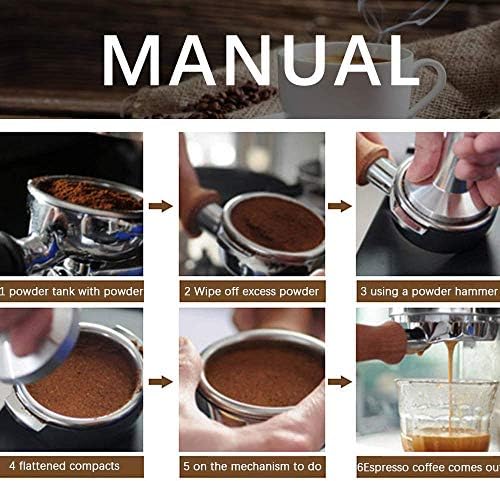 NEOUZA Espresso Bottomless 54mm Portafilter Compatible for Breville 870/875/878/880 Filter Basket 304 Fool Stainless Steel Coffee Machine Tool