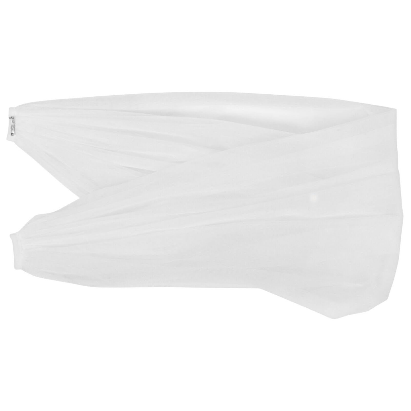 CALLARONDetachable Sleeves for Wedding, White Tulle Sleeve, Bridal Sleeves Puffy Wedding Dress Shawl, Removable Sleeves Women's Dress Accessories 40.8 x 18 inch