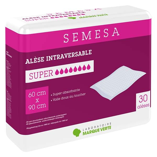 Alèse 60x90 protégez efficacement le lit contre les fuites urinaires avec Semesa