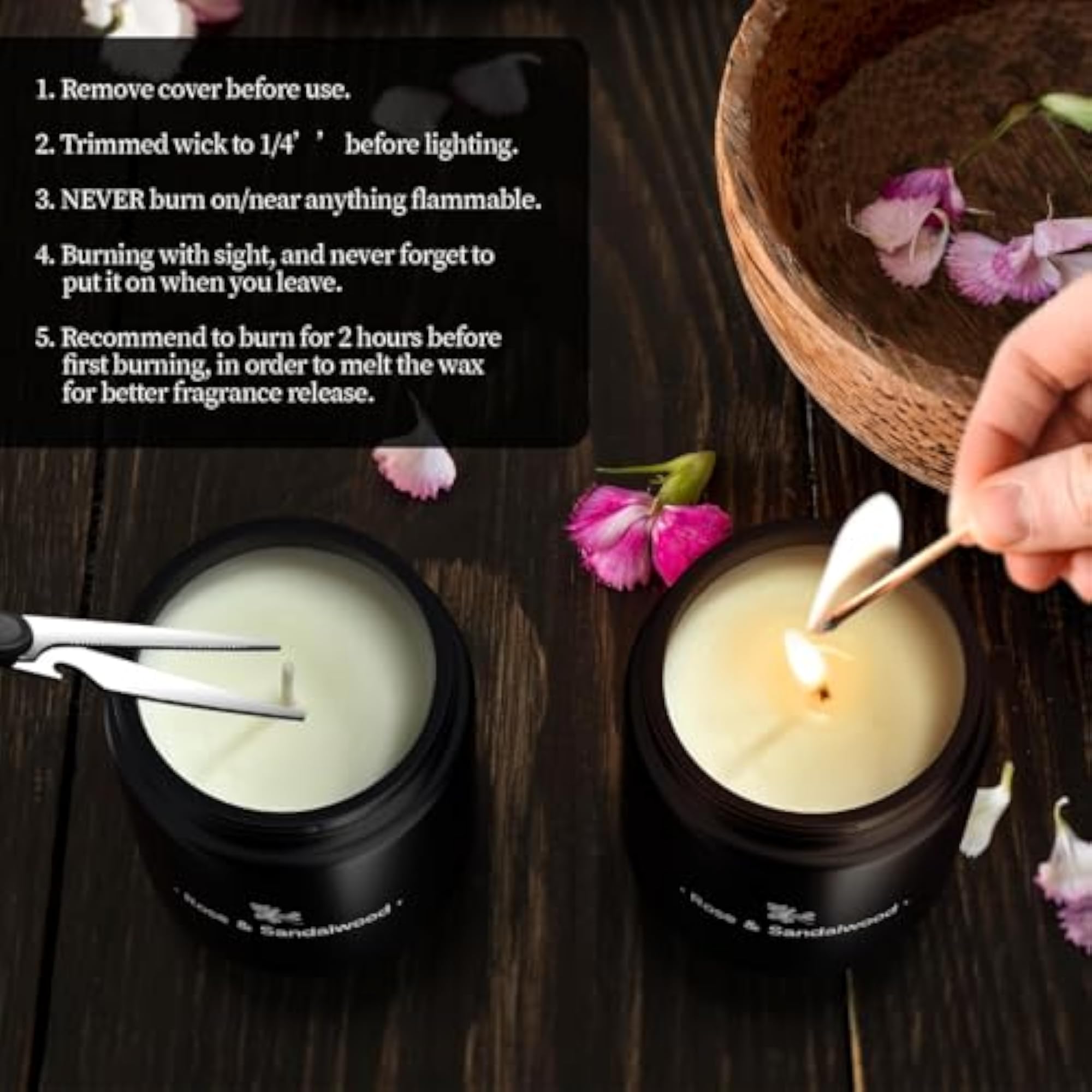 Scented Aromatherapy Candle, 100% Soy Wax, Gift for Home