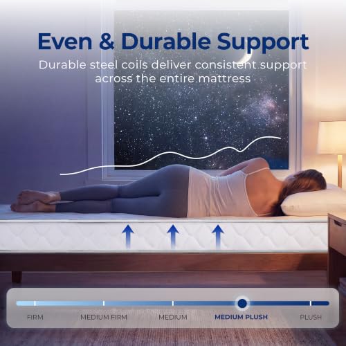 Image of Neo Sleep Full Size Mattress, 8 Inch Hybrid Comfort & Supportive Mattress in a Box, Cooling Gel Memory Foam and Spring with Pressure Relief, CertiPUR-US Certified