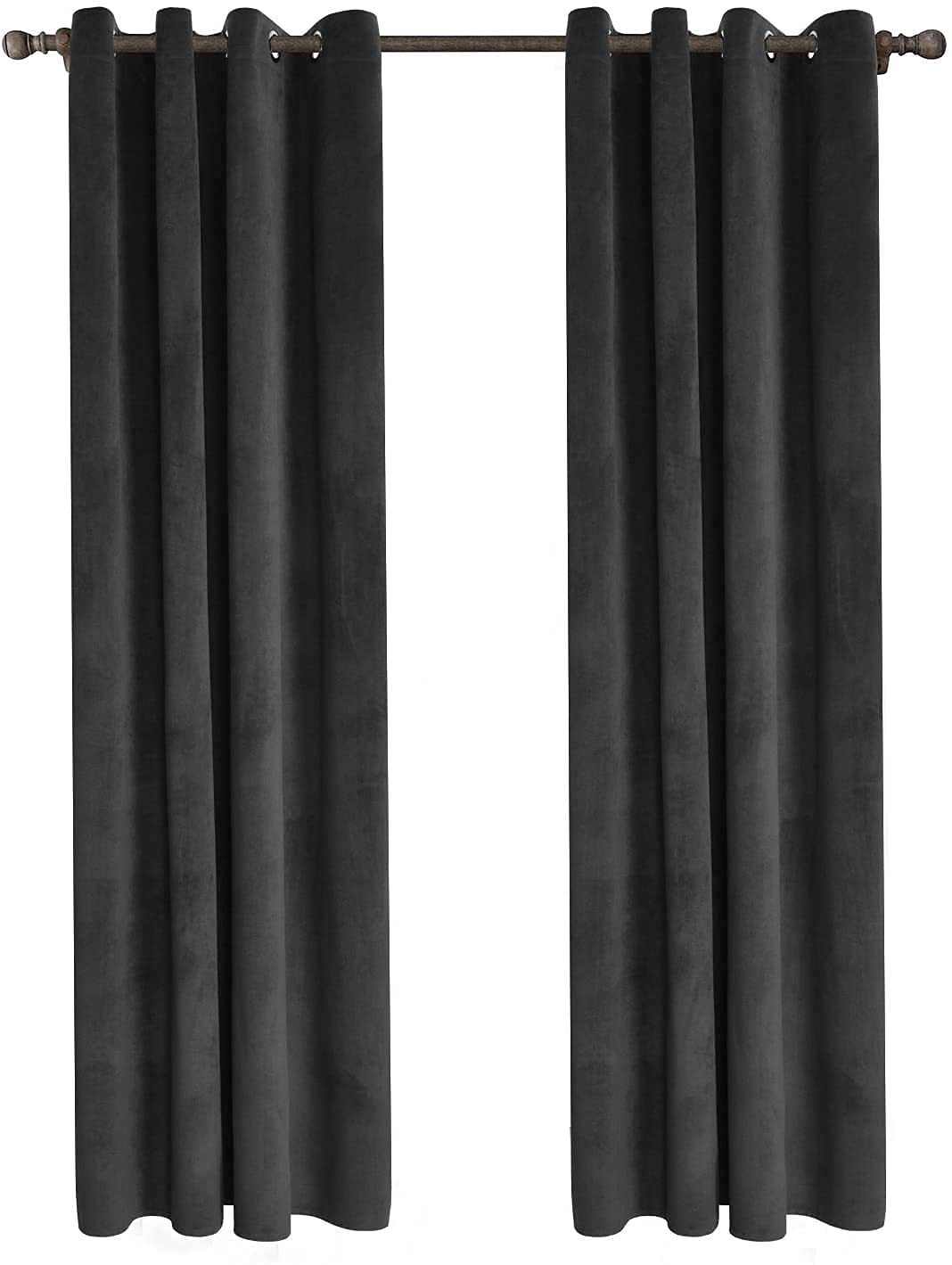 Rideaux velours gris occultants pour chambre d'enfant et salon cosy