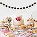 Graduation Decoration Banners 2026 Black Glitter Graduation Hats with Tassel Banners Garlands Class of 2026 Banners for College High School Graduate Party Decorations