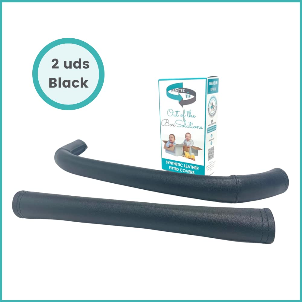 PROTEC TIF | Pack de Housses en Similicuir compatible avec Guidon et Poignée de Transport Jane Rider | S’Ajustent sur le Caoutchouc d’Origine |