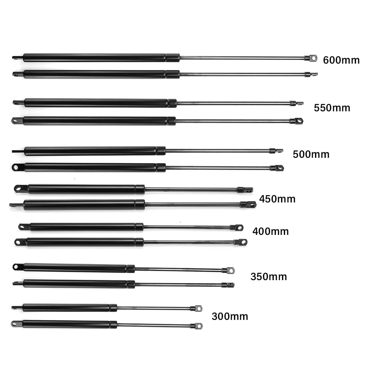 2 Pz 300N 300-600mm Auto Molle A Gas Cofano Cofano Tronco Portellone Ammortizzatore Puntone Barra Supporto Molla A Gas Bus Letto Camion Barca Finestra Molle A Gas Bagagliaio Auto(550MM)