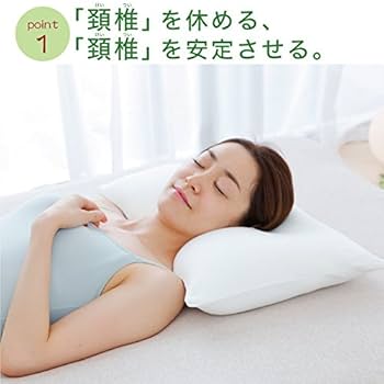 頚椎安定 頭スッキリ枕 新品枕カバー2枚付き！ Amazon｜王様の頚椎安定位枕 首 頭 肩をやさしく支える健康枕 枕