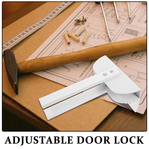 Seguro metálico plegable para puertas, doble cara, ajustable, para armarios, protección infantil, seguridad para el hogar miniatura 3
