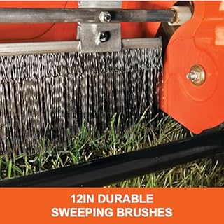 Agri-Fab AG45-0492 44-inch Towed Lawn and Leaf Sweeper - Black/Orange