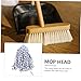 SKISUNO Household Plastic Broom Head Replacement Durable Cleaning Brush for Home Floor Bathroom and Pet Hair Cleaning Easy to Install Portable Plastic Material Suitable for All