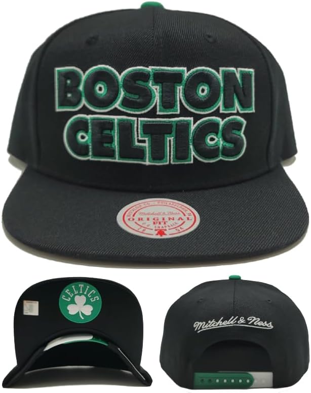 Mitchell & Ness Boston Celtics New Vintage 2013 Draft Black Green Snapback Era Hat Cap