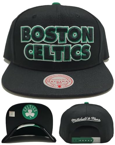 Mitchell & Ness Boston Celtics New Vintage 2013 Draft Black Green Snapback Era Hat Cap