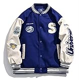 chaquetas beisboleras hombre medellin DISEÑO: Chaqueta de béisbol de patchwork, estilo universitario informal.Gran opción para que usted agregue estos chaqueta a su guardarropa de la nueva estación ahora !