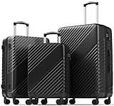 Luggage Sets 3 Piece, ABS Hardside Suitcase Set (20/24/28) with Spinner Wheels, TSA Security Lock, Airline-Approved Carry-On & Lightweight Large Checked Luggage for Business, Travel, Family Vacations