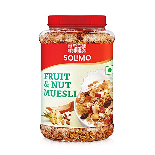 Image of Amazon Brand Solimo - Muesli with Whey 1kg & No Sugar Muesli 1kg & Fruit and Nut Muesli 1kg