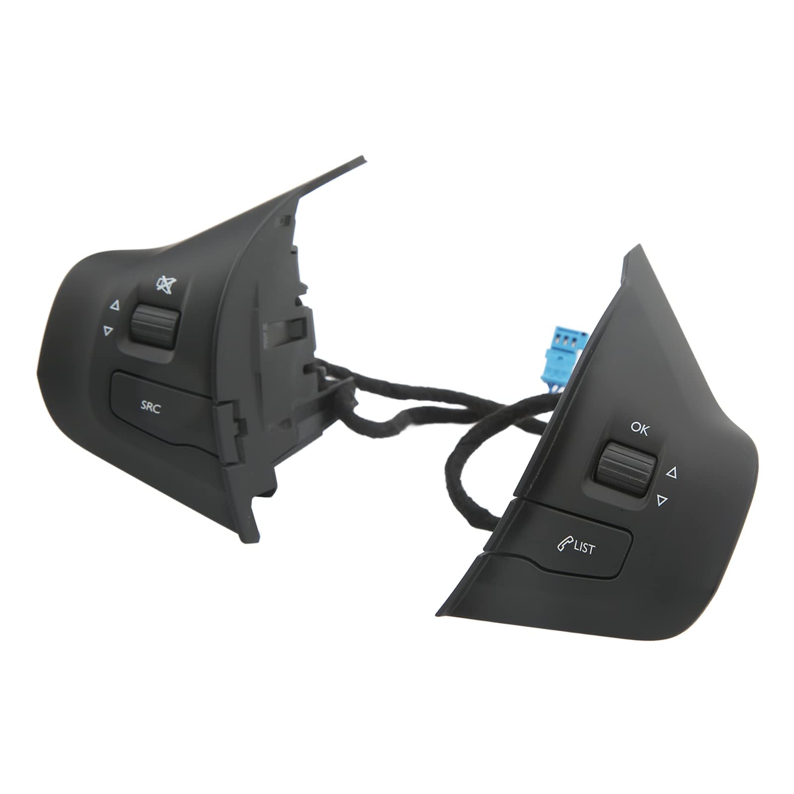 Volante Interno Automobilistico Swith Pulsante di Controllo 98084115Zd Sostituzione Nera Multifunzione per 208