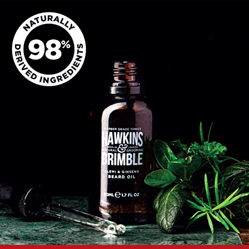 Hawkins & Brimble Beard Oil 50Ml 1.69 Fl Oz - Quickly Absorbs, Strengthens & Supports Growth | With Acclaimed Signature Scent #TOP1