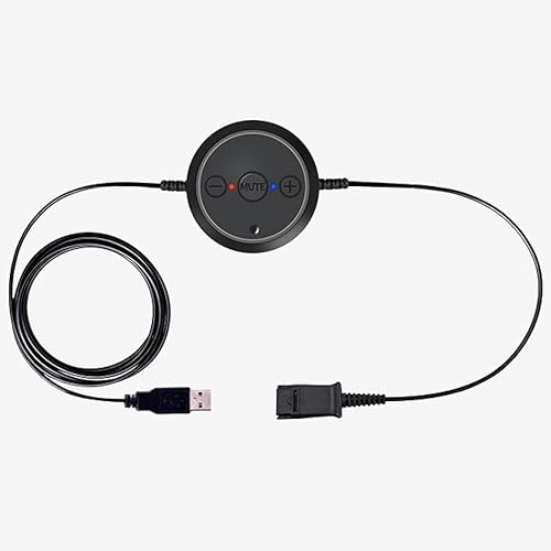 Vista 20 de VoiceJoy Cable QD de desconexión rápida de auriculares de centro de llamadas a adaptador de enchufe USB para Plantronics QD Conector a cualquier