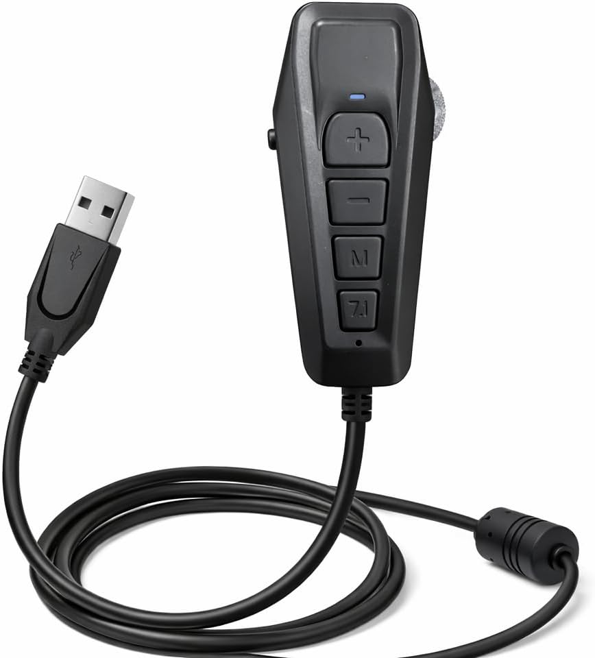 USB Audio Adapter Type C Sound Card External Sound Card with Volume Control Microphone Headphone Adapter Plug and Play No Drivers Needed USB to 3.5mm Jack Audio Adapter for PS4/PC/Windows