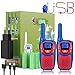 Produktbild Topsung 2 Aufladbar Walkie Talkie Kinder ab 3 5 6 8 12 Jahre, Fallfest USB Funkgerät Erwachsene Wiederaufladbar Akku,PMR Funkgeräte Walkie Talkie Spielzeug Geschenk Mädchen Junge 4 7 9 10 Jahren Rot