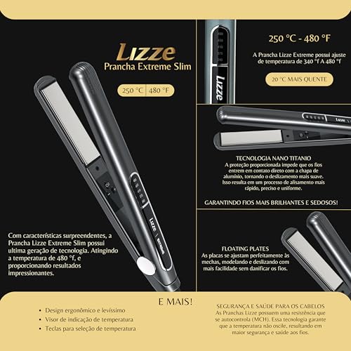 Lizze Extreme Slim Plancha de Pelo de Titanio miniatura 3
