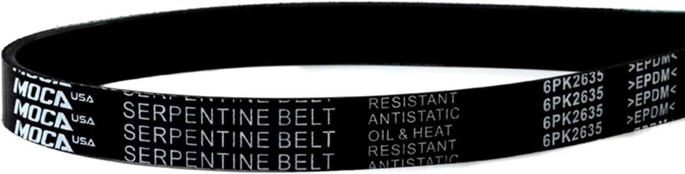6PK2635 Serpentine Belt fit 1995-1998 for Saab 900 2L, 1996-1998 for Ford Windstar 3.8L, 1988-1989 for Chevrolet G30 7.4L
