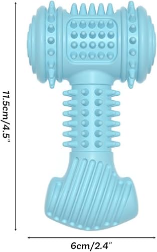 Vista 11 de MiOYOOW Juguetes masticables para perros, juguetes para perros en forma de martillo, juguetes de dentición para perros pequeños, medianos y grandes
