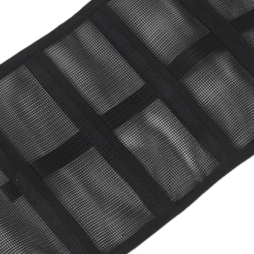 Bolsa de pesca de arrastre negra portátil con compartimentos 3