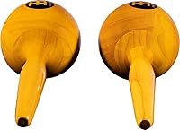 Vista 4 de Meinl Percussion MWM2AM - Maracas redondas de madera tradicional, acabado ámbar