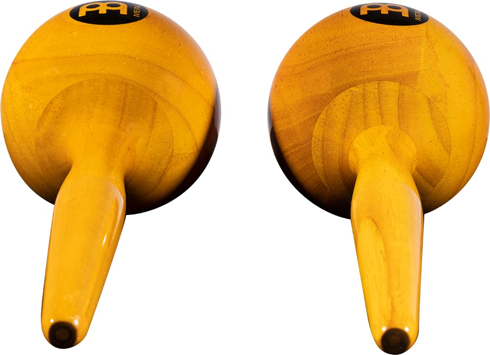 Meinl Percussion MWM2AM - Maracas in legno, lunghezza tradizionale (26 cm), colore: Ambra