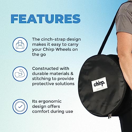 image for Chirp Wheel Carrying Case - Travel Case Wheels, On the Go Back Pain Re