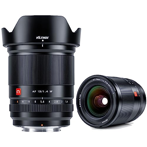 VILTROX 13mm f/1,4 Fuji x Mount Objectif Grand Angle pour Fujifilm X-Mount X-T30 X-T4 X-T3 X-Pro3 X-Pro2 X-H1 X-T200, Mise au Point Automatique APS-C Noir