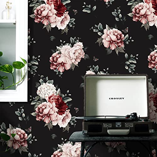 Papier peint floral rouge Wallercity imperméable 44,5x200 cm - 7