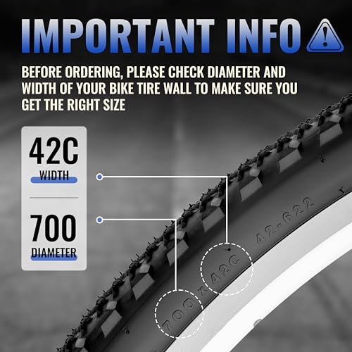 Hycline Gravel Bike Tires Set: 2-Pack 700x38C/40C/42C