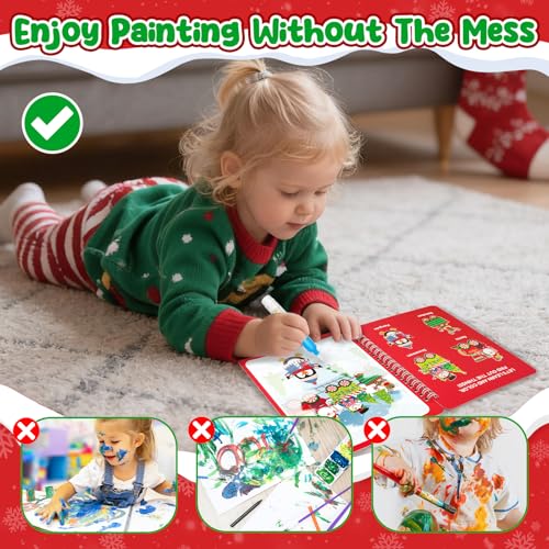 ZMLM 24 Pack Christmas Water Coloring Books for Kids Stocking Stuffers - image 2