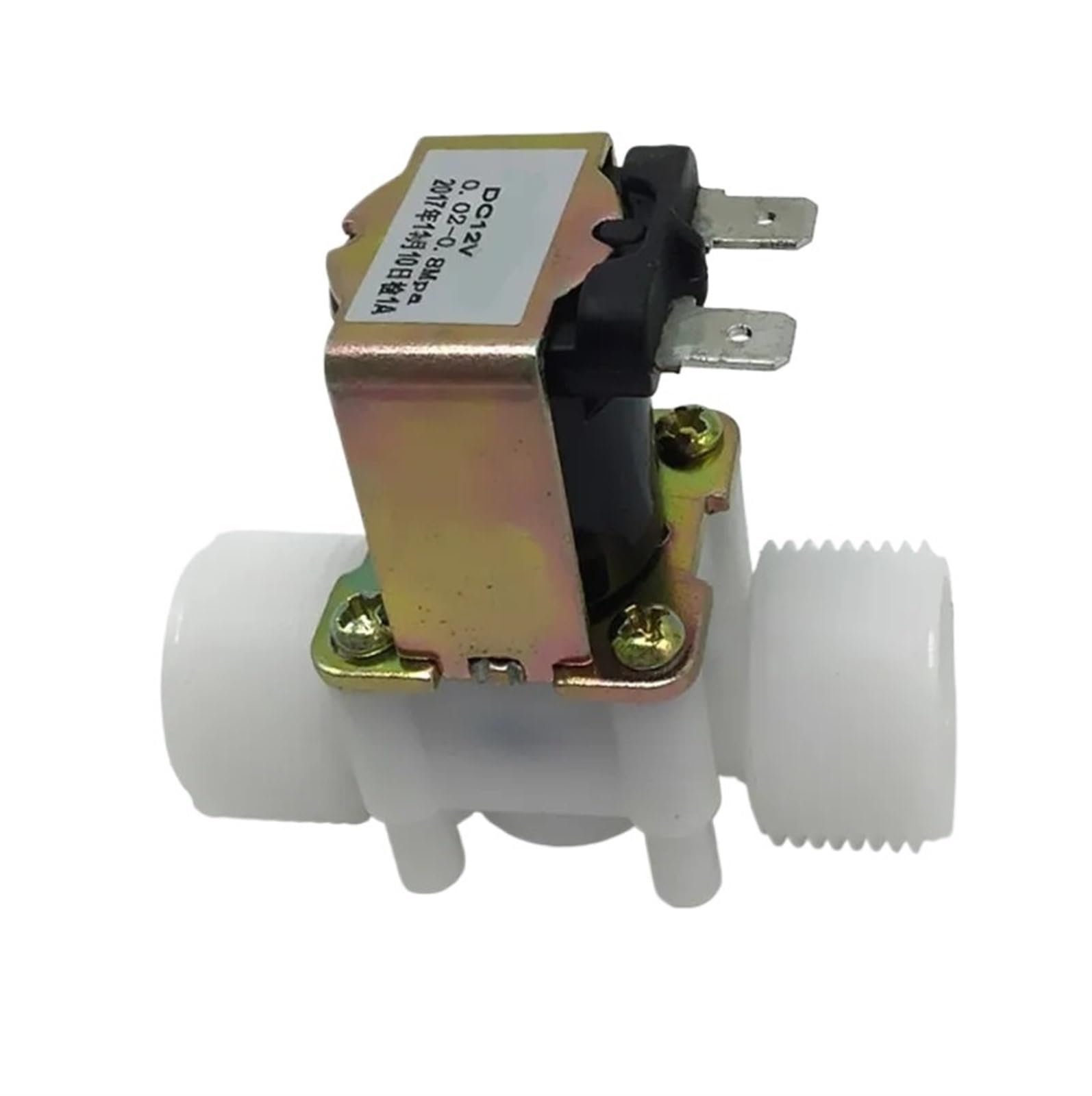 Padgcnor 12Vdc Electromagnetic Valve Plastic Electromagnetic Solenoid Valve Water Diverter Device Normally Closed Type(12Vdc)