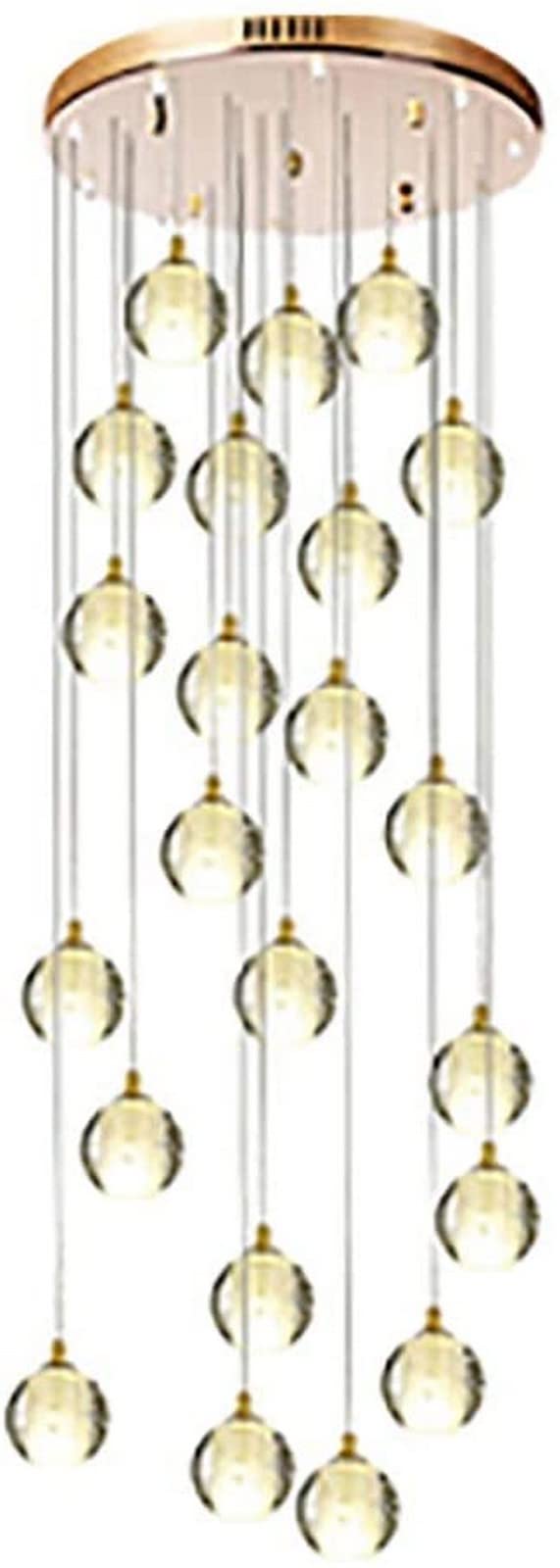 PCXEHUYP Chandelier Stairs Long Chandeliers,Spiral Staircase Ceiling Light Fixture for Hotel Living Room Home Bar, Crystal Spiral Chandelier-Silver 12(Silver,8)