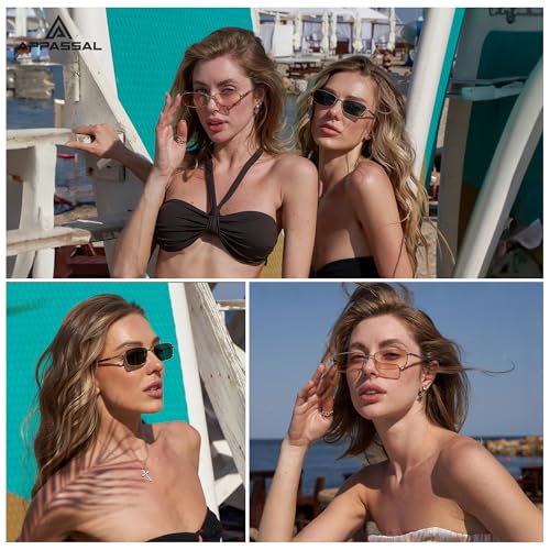 Retro Y2k Narrow Rectangle Sunglasses for Women Men Small 80s 90s UV400 Sunnies AP36902