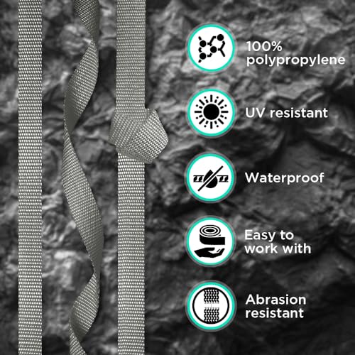 Image of TECEUM 3 /4 inch & 5 /8 inch & 1 inch & 1.5 inch & 2 inch Webbing - 10 25 50 Yards - 40+ Colors - Heavy Duty 1 Inch 1.5 Inch 2 Inch Backpack Straps - Webbing for Outdoors Indoors Crafting DIY