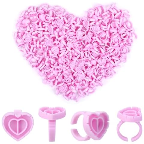 400PCS Glue Cups, Glue Rings for Eyelash Extensions, Lash Extension Glue Ring Cover