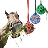 capuca Horse Treat Ball Feeder Toy - Goat Toys Hay Balls Silicone Hanging Feeding Ball for Horse Goat Sheep Relieve Stress and Boredom(3 Pack)