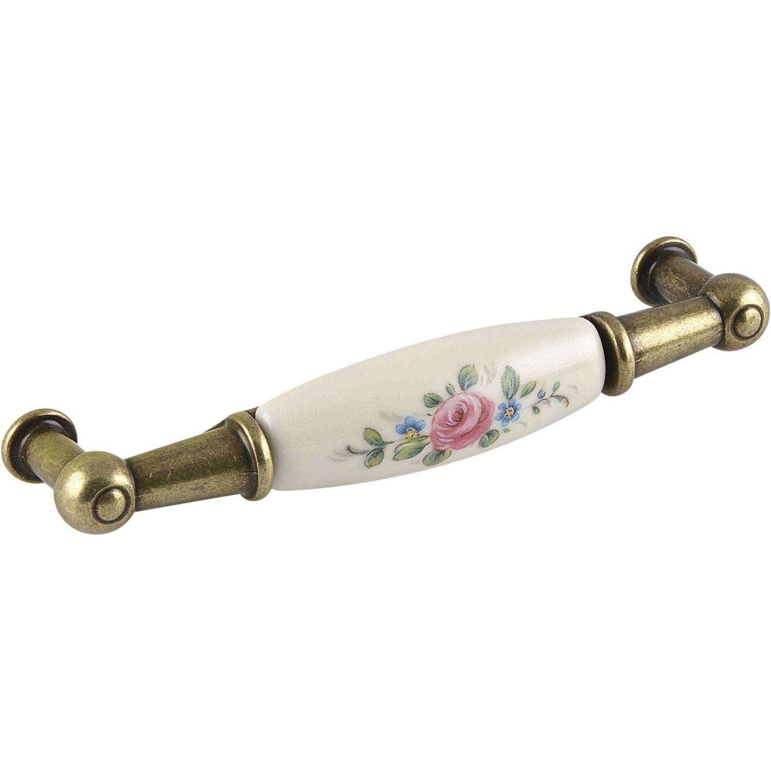 Poignée en porcelaine et zinc moulé pour mobilier haut de gamme LA96mm