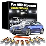 DQWASUYB 16Pcs LED Interior Map Dome Door Light Kit, For Alfa Romeo Giulietta 940 2010-2015 2016 2017 Car Number Plate Bulb - Image 1