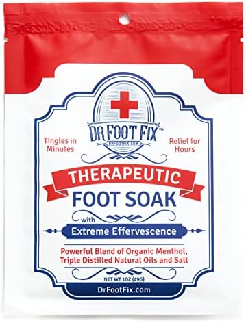 Dr Foot Fix Therapeutic Foot Soak with All Natural Tea Tree, Peppermint & Birch Oil. Helps Soak Toenail Fungus, Athletes Foot & Stubborn Foot Odor - Soothes Feet - Tingles for Hours (1)