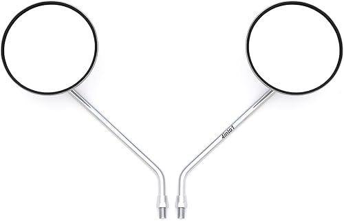 Juego de espejos cromados universales M10x1.25 - Compatible con Kawasaki KEKHKMKV100 KEKS125 KE175 F67911 KZ4004405506507509001000 Z1