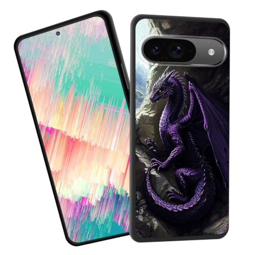 EFGWSDER for Google Pixel 11/11 Pro 6.3" 2026 Case,Slim Shockproof TPU Soft Rubber Silicone Cover Phone Case,Purple Dragon