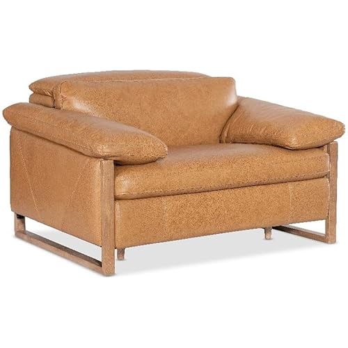 Hooker Jericho Power Recliner with Power Headrest in Brown Leather Furniture