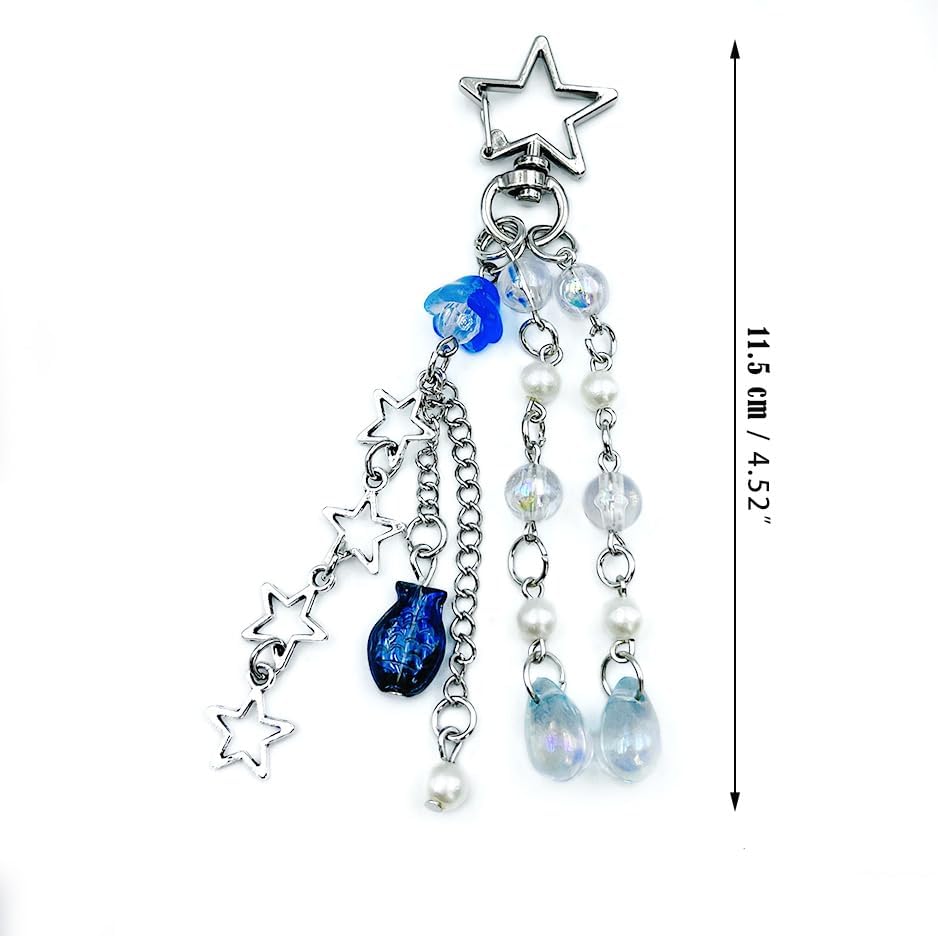 Jellyfish Keychain, Jellyfish Bag Charms Y2K Car Keychains for Women Girls Cute Star Key Chains Handbags Purse Accessories Gifts - Image 8