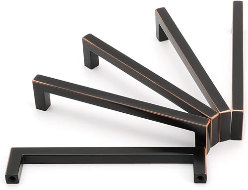 Miniatura 11 de KOOFIZO - Tiradores de gabinete de bronce aceitado, manijas de gabinete de bronce, paquete de 20, 3 pulgadas de hardware de bronce aceitado