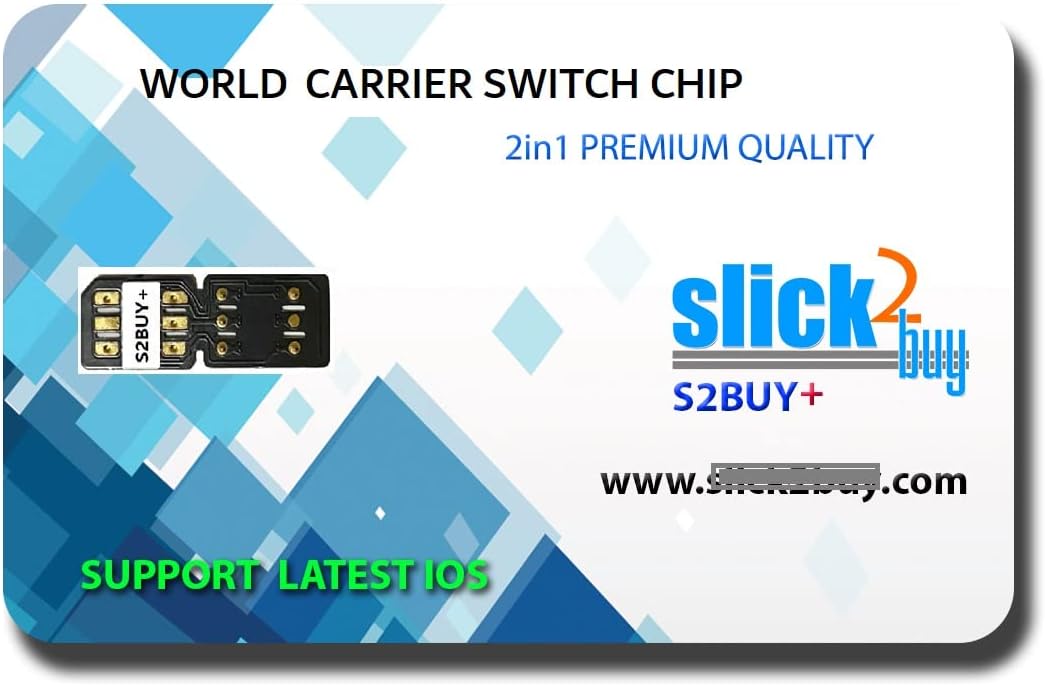 S2BUY+ Cell Phone Carrier Switch Chip, Any iPhone Models, Any Latest iOS, Any GSM sim Cards